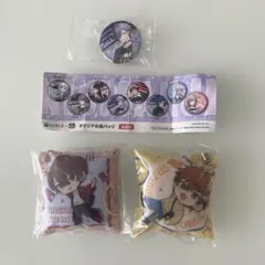 にじさんじ　くら寿司　クッションチャーム、缶バッチ