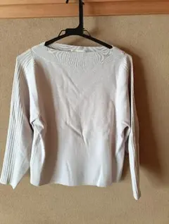 INED 長袖ニット 9号 ライトグレー