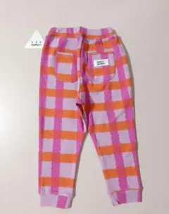 新品 MARKEY'S パンツ 110cm ズボン チェック柄 ピンク オレンジ