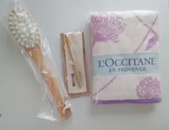 ロクシタン ノベルティ ボディブラシ&マッサージャー 歯ブラシ バスタオル