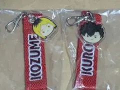 ハイキュー ラッキーくじ＆アクリルチャーム付き刺繍ネームタグ 孤爪 黒尾 SET