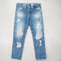 ★USA製 エージーAG Jeans ダメージデニム クラッシュジーンズ(27)のサムネイル