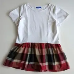 ブルーレーベルクレストブリッジ CBチェック ドッキング カットソー チュニック