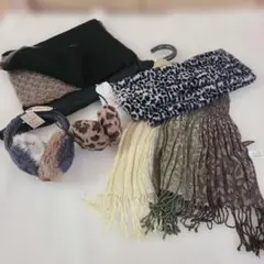 新品　日傘　スヌード　イヤーマフラー　ストール　6点セット