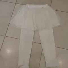 ホワイトチュチュ付きレギンス