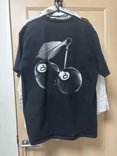 Stussy ブラック Tシャツ Lサイズ チェリーグラフィック