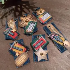 デニムリメイク☆レトロクラシックタグ✨️革タグ