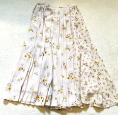 花柄プリーツロングスカートのサムネイル
