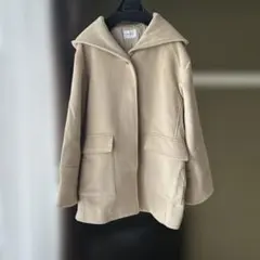 SHIPS any アイボリー フード付きコート
