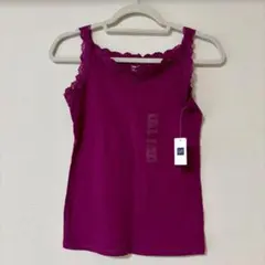 半額！Gap レース タンクトップ ストレッチキャミ パープル XSのサムネイル