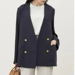 ジジ・ジラフ様※美品【ミラオーウェン】紺ブレ 金ボタン テーラードジャケット
