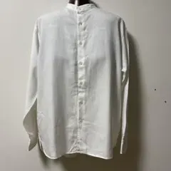 ZARA ホワイト バンドカラーシャツ 長袖 Lサイズのサムネイル