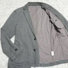 【高伸縮】タケオキクチ テーラードジャケット M グレー カノコ ウォッシャブル