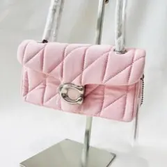 コーチ タビー ショルダー バッグ 20 キルティング COACH ピンク