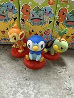 ポケットモンスター　チョコエッグ　旅立ちの3匹　ポッチャマ　ヒコザル　ナエトル