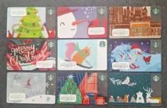 スターバックスカード ⭐ クリスマスデザイン ⭐ 9枚セット