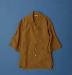 試着のみ】サイズ2／MAATEE&SONS リネン ジョーゼットフリンジシャツ