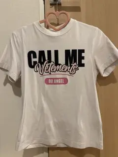 VETEMENTS Tシャツ ホワイト　ピンクのサムネイル