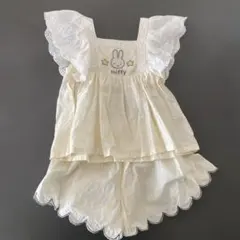 ミッフィー フリル袖 トップス ブラウス セットアップ 80