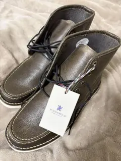 ⭐︎最終値下げ⭐︎新品未使用⭐︎R.NEWBOLD ブラウンレザー　ワークブーツのサムネイル