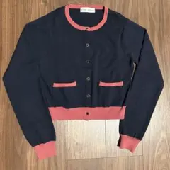 TINAJOJUN バイカラーカーディガン