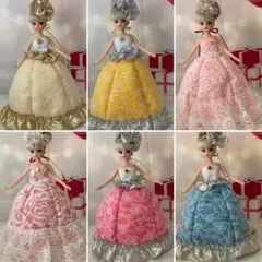 タイムセール★ドレス閉店売り尽くし★22cmドール服★リカちゃんドレス６着セット