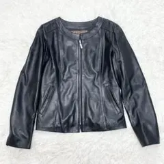美品　BALMAIN バルマン　羊革　レザー　シングル　ライダース　　革 9 中古・古着通販】BALMAIN (バルマン) ラムレザーシングル