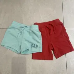 GAPベビー夏服　ミントグリーンと赤のショートパンツ 70㎝