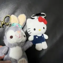 ハローキティ＆ウサギ ぬいぐるみキーホルダー