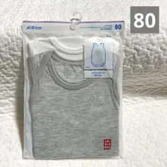 【新品】ユニクロ　エアリズム　メッシュインナーボディ(ノースリーブ)80㎝2枚組