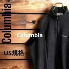 Columbia 黒 US規格　コロンビア　フルジップアップ　フリースジャケット