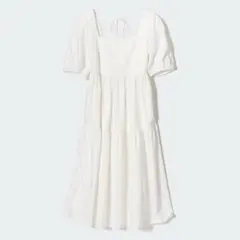 リネンブレンドシャーリングワンピース ユニクロ