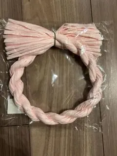 【新品】しめ縄 リース 材料 土台 ハンドメイド　正月飾り しめ飾り ピンク