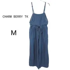 CHARM BERRY TK デニム サロペット オールインワン M ブルー