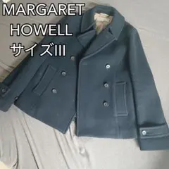 【美品】マーガレットハウエル MHL. カシミヤ混　ピーコート サイズIII