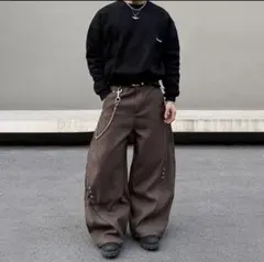 Wide Slacks Studs Baggy 変形　ワイドパンツ