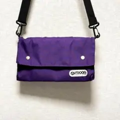 OUTDOOR × earth コラボ ボディバッグ　紫