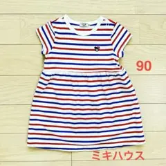 90 ミキハウス ダブルB ワンピース チュニック トップス 夏物のサムネイル