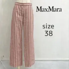 マックスマーラストライプ柄 カジュアルパンツ 麻 2026年最新】Max Mara 柄・デザイン：ストライプ レディース