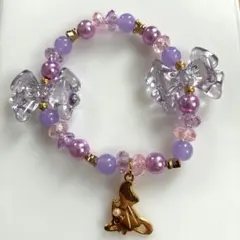 プリンセス　ブレスレット　キラキラ　パープル