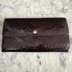 【Louis Vuitton】長財布 モノグラム　ヴェルニ　アマラント