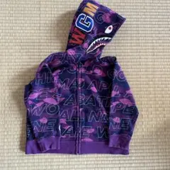 BAPE KIDS パーカー 120サイズ パープルカモ