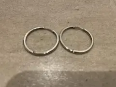 シルバー フープピアス 中型