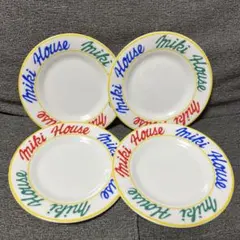 Miki House ミキハウス　ロゴ入り皿 4枚セット　陶器のサムネイル