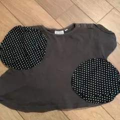 BLUEU AZUR ドット柄切替 Tシャツ 90のサムネイル