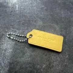 COACH チャーム イエロー レザー キーホルダー