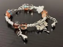 ハンドメイド ブレスレット オレンジ