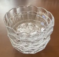 昭和レトロ クリアガラス デザートボウル 4枚セット