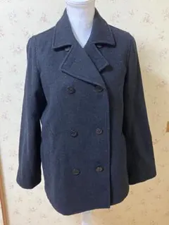 イーストボーイウール ピーコート ダークグレー