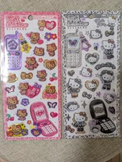 ハローキティ平成はっぴーフォン シール シール2シートセット